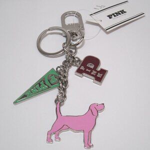NWT! VS PINK DOG CHARM KEYRING~CUTE AND COLLECTIBLE!